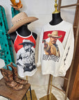 Black White Cowboy Vintage Tank Top