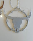 3D Print Longhorn Texas Ranch Western Barbwire Christmas Ornaments Made in America