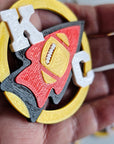 3D Print Chiefs Earrings Keychain Red Kingdom Kansas City KC Football