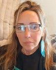 3D Printed Feather Leather Fringe Earrings Made in America