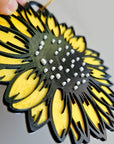 3D Print Ornament Sunflower Christmas Decoration Gift Made in America