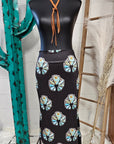 Turquoise Naja Maxi Skirt