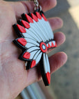 3D Print Chiefs Kc 15 Mahomes Kansas City Kelce Football Indian Headdress Keychain