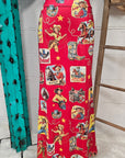 Vintage Cowgirl Collage Western Maxi Skirt