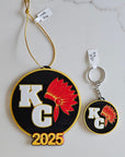 3D Print Chiefs Kc Kansas City Football Ornament or Keychain