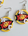 3D Print Chiefs Earrings Keychain Red Kingdom Kansas City KC Football