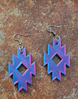 3D Print Southwestern Aztec Boho Earrings Choice of Colors Made in America