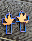 3D Print Christian Cross Faith Earrings Made in America
