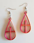 3D Print Christian Cross Faith Earrings Made in America
