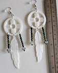 3D print Lightweight New Mexico Zia Feather Dream Catcher Earrings Made in America