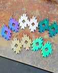 3D Print Southwestern Aztec Boho Earrings Choice of Colors Made in America