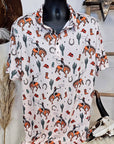 Rodeo Cowboy Western Polo Style Shirt