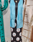 Turquoise Silver Concho Maxi Skirt