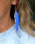 3D Print Double Feather Boho Earrings Made in America