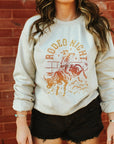 Rodeo Night Bull Rider Graphic Sweatshirt