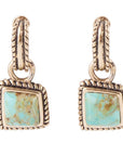 Roped Around Turquoise and Bronze Earrings