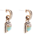 Roped Around Turquoise and Bronze Earrings