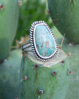 Roped Turquoise Ring - Sterling Silver