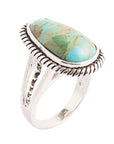 Roped Turquoise Ring - Sterling Silver
