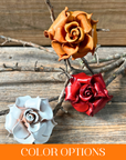 Hand Painted Leather Flowers - Roses