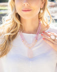 Rosie Pink Opal and Golden Bronze Ring