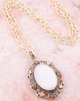 Rosie Pink Opal Pendant Necklace