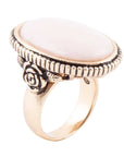 Rosie Pink Opal and Golden Bronze Ring