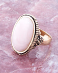 Rosie Pink Opal and Golden Bronze Ring