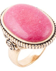 Rosie Pink Rhodonite and Golden Bronze Ring