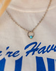 Round Rope Turquoise Chain Necklace