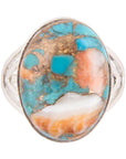Rustic Refinement Ring - Turquoise Matrix