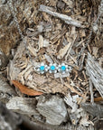 Turquoise Flowers Trio Chain Necklace