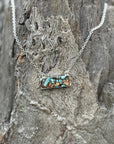 Rustic Turquoise Bar Necklace