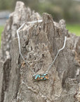 Rustic Turquoise Bar Necklace