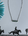 Turquoise Flowers Trio Chain Necklace