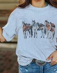 Saddled Horses Graphic Tee