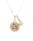 Sagittarius - Zodiac Blue Turquoise Golden Charm Necklace