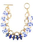 Santorini Cobalt Blue Lapis and Golden Bracelet