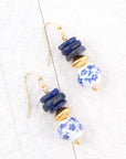 Santorini Cobalt Blue Lapis Drop Earrings