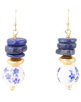 Santorini Cobalt Blue Lapis Drop Earrings
