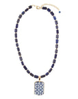 Santorini Cobalt Blue Lapis Golden Necklace