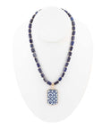 Santorini Cobalt Blue Lapis Golden Necklace