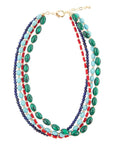 Scarsdale Multi Stone Colorful Statement Necklace