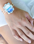 Scenic Beach Blue Larimar and Sterling Silver Cuff Bracelet