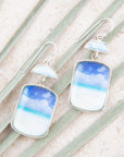 Scenic Beach Blue Larimar and Sterling Silver Drop Earrings