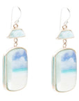 Scenic Beach Blue Larimar and Sterling Silver Drop Earrings