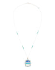 Scenic Beach Blue Larimar and Sterling Silver Pendant Necklace