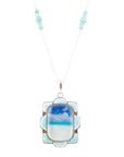 Scenic Beach Blue Larimar and Sterling Silver Pendant Necklace