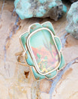Scenic Desert Sedona Blue Turquoise Golden Ring