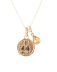 Scorpio - Zodiac Yellow Citrine Golden Charm Necklace